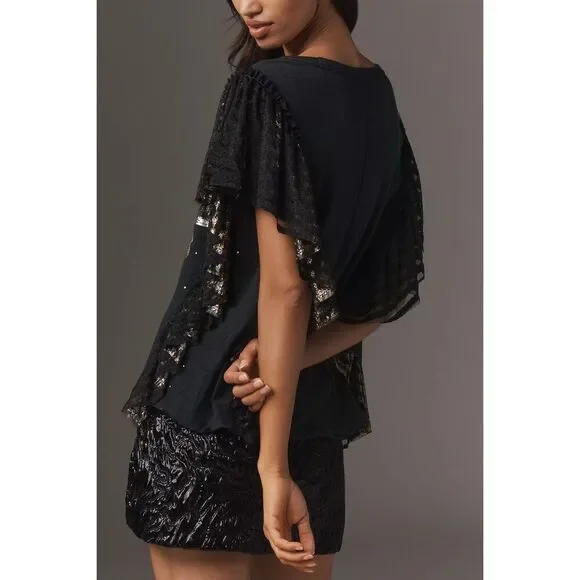 Anthropologie Pilcro Oversized Golden Hour Tee Size S - Picture 4 of 10